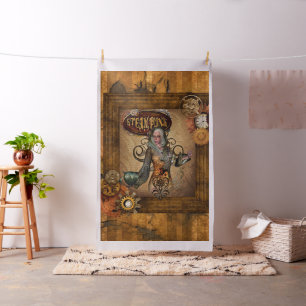 Tissu Femmes de Steampunk avec le hibou de steampunk