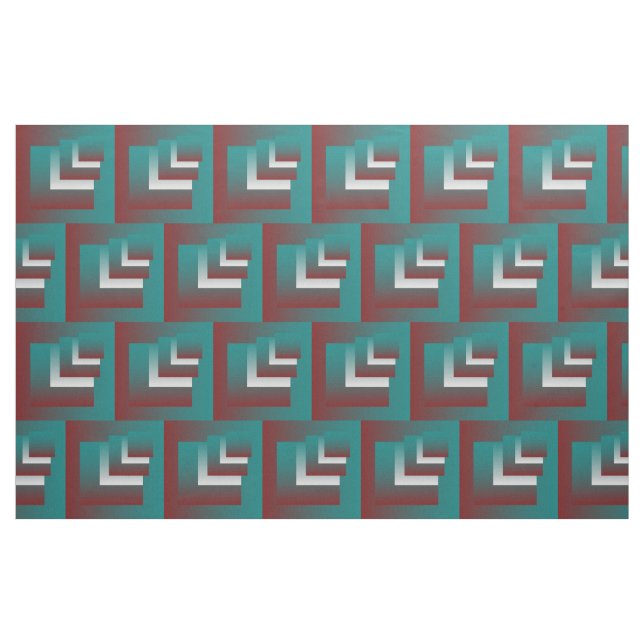Tissu Fenêtres en blanc bordeaux turquoise (Fat Quarter)