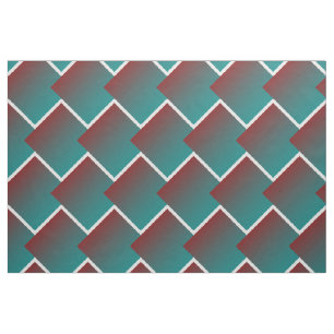 Tissu Fenêtres en blanc bordeaux turquoise