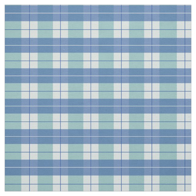 Tissu Ferme Été Bleu À damiers En vichy Plaid (Échantillon)