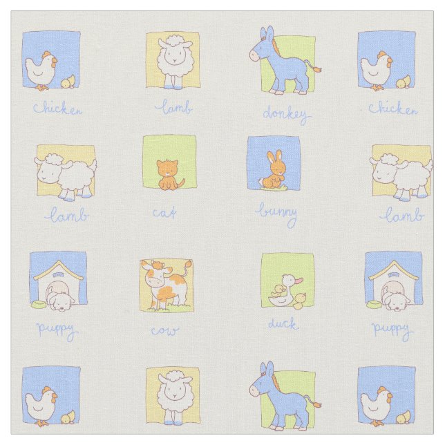 Tissu Ferme heureuse (Fermer)