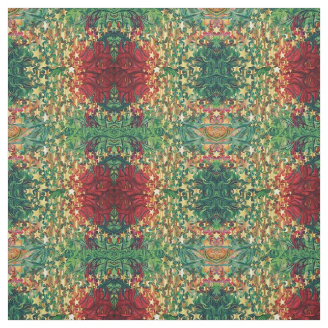 Tissu Festive de Noël | Gold Stars | ABSTRAIT (Échantillon)