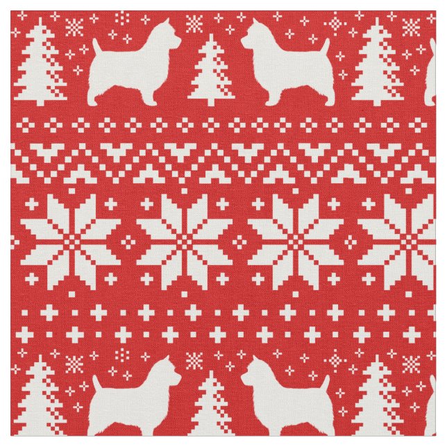 Tissu Fête de Noël de Terrier australien (Fermer)