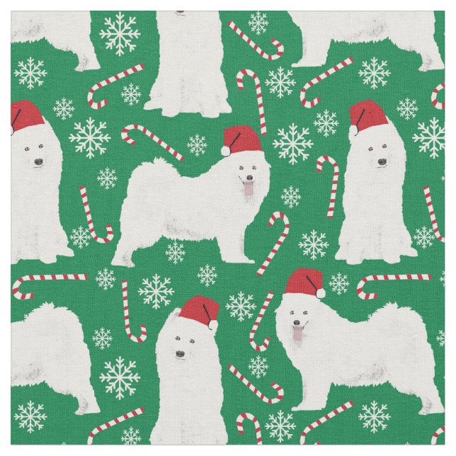 Tissu Fête de Noël des chiens sifflés (Fermer)