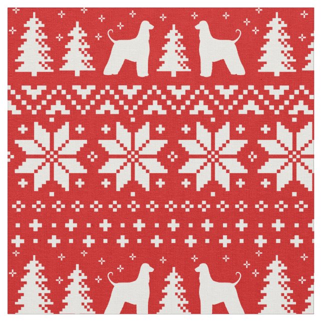 Tissu Fête de Noël des silhouettes afghanes (Fermer)