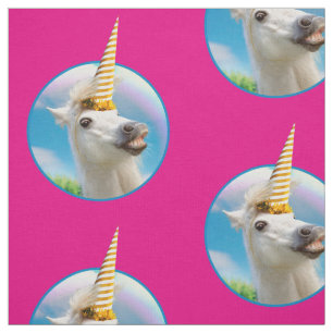 Tissu Fête Unicorn Horse Et Arc En Ciel