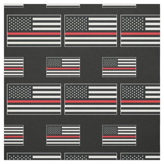 Tissu Feu de pompier mince Red Line American Flag (Échantillon)