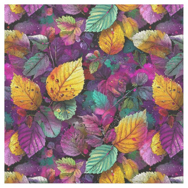 Tissu Feuillage d'automne enchanté (Fermer)