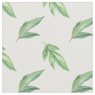 Tissu feuille aquarelle