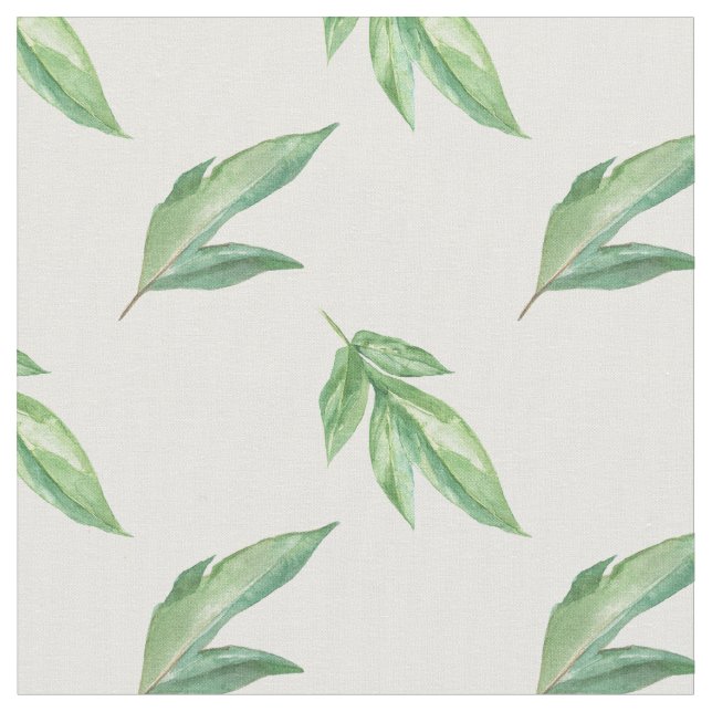 Tissu feuille aquarelle (Fermer)