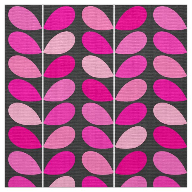 Tissu Feuille danois de la moitié du siècle, rose (Échantillon)
