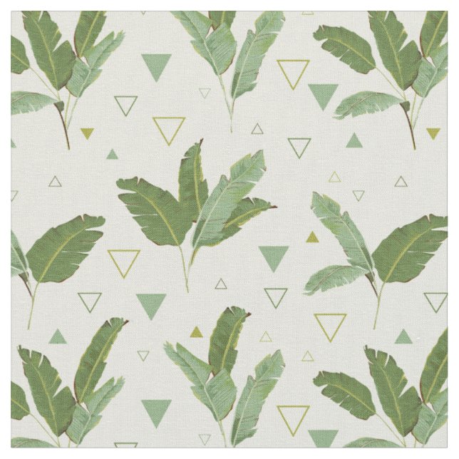 Tissu Feuille de banane avec des triangles (Fermer)