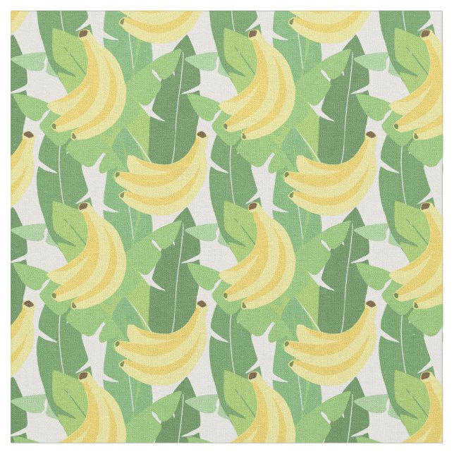 Tissu Feuille de banane et motif de fruit (Fermer)