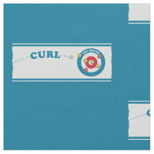 Tissu Feuille de curling Pierre de curling