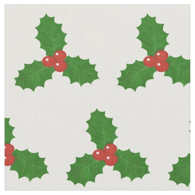 Tissu Feuille de houx (Fermer)
