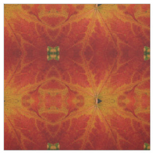 Tissu Feuille d'érable rouge Abstraite Automne Photograp