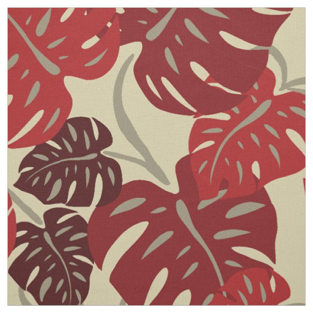 Tissu Feuille hawaïenne de Monstera de cintre de falaise (Échantillon)
