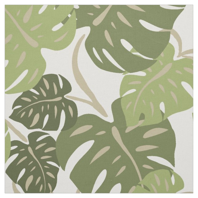 Tissu Feuille hawaïenne de Monstera de cintre de falaise (Échantillon)