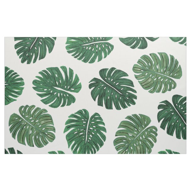 Tissu Feuille peint à la main tropical d'usine de (Yard)