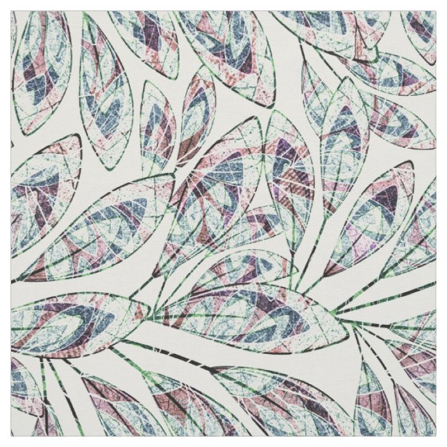 Tissu Feuilles. (Échantillon)