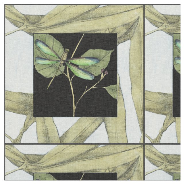 Tissu Feuilles à l'instigation de la libellule par Jenni (Fermer)