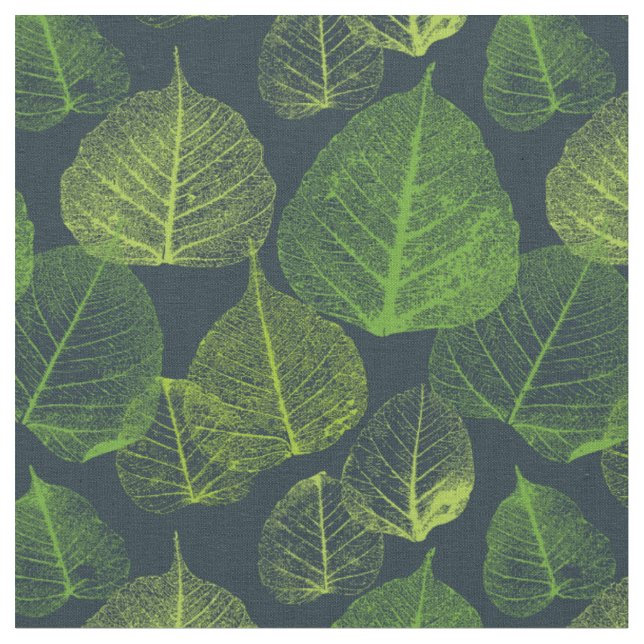 Tissu Feuilles biophiles esthétiques de squelette (Fermer)