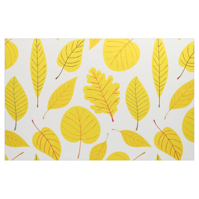 Tissu Feuilles d'automne en jaune (Fat Quarter)