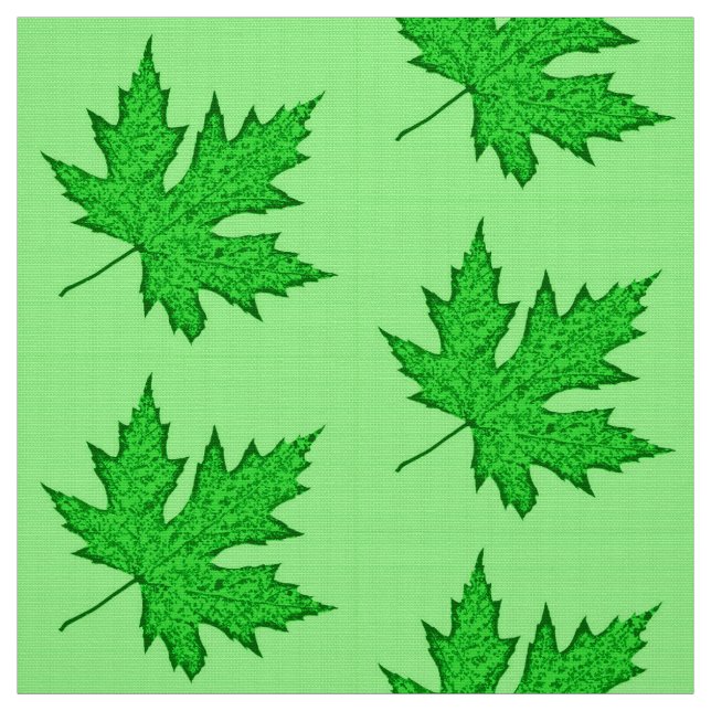 Tissu Feuilles de chêne - nuances de vert (Échantillon)