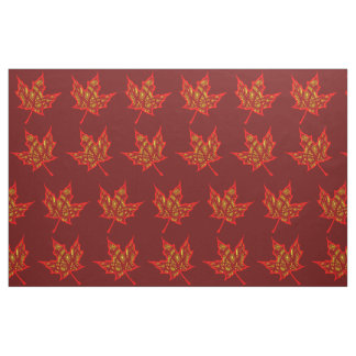 Tissu Feuilles de feu