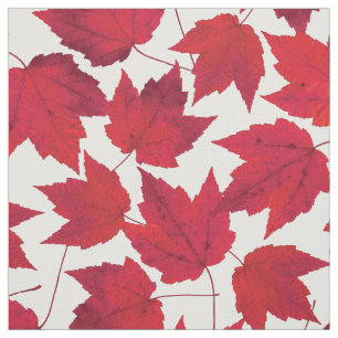 Tissu Feuilles de l'érable rouge d'automne