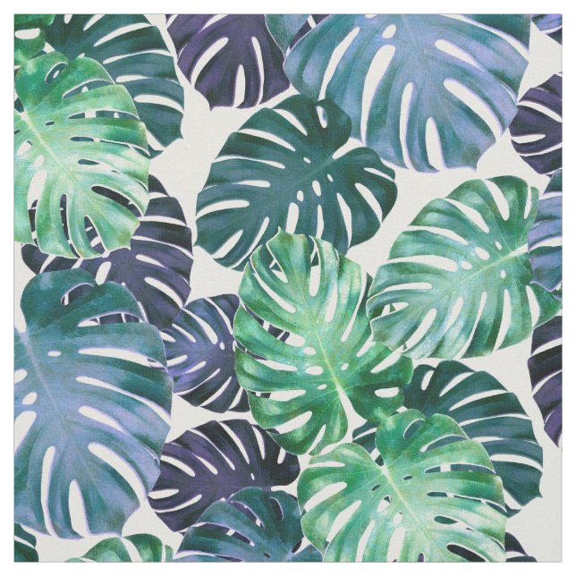 Tissu Feuilles de Monstera Tropical (Échantillon)