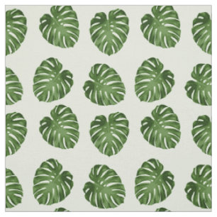 Tissu Feuilles de palmiers, Feuilles verts, Motif tropic