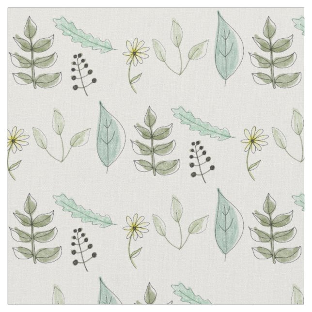 Tissu - Feuilles d'été (Fermer)