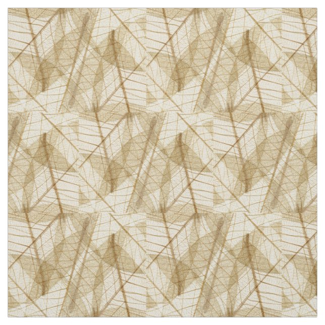 Tissu Feuilles en dentelle beige crème pâle (Échantillon)