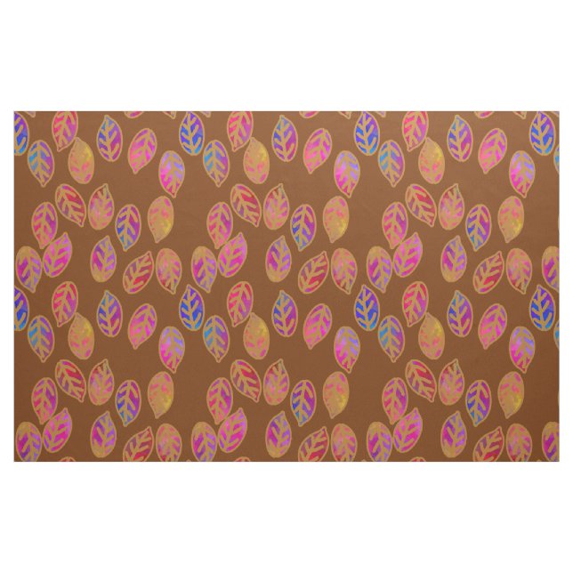 Tissu Feuilles glacés dans la boue (Fat Quarter)