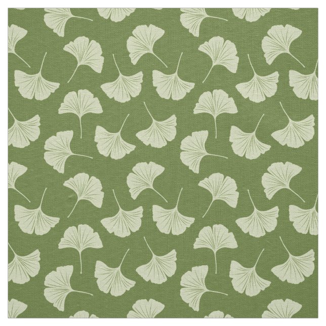 Tissu Feuilles japonais de ginkgo (Échantillon)