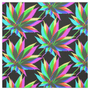 Tissu Feuilles Plantes sauvages - couleur néon + vos idé