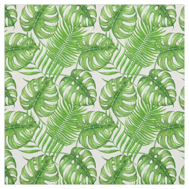 Tissu Feuilles tropicaux (Échantillon)
