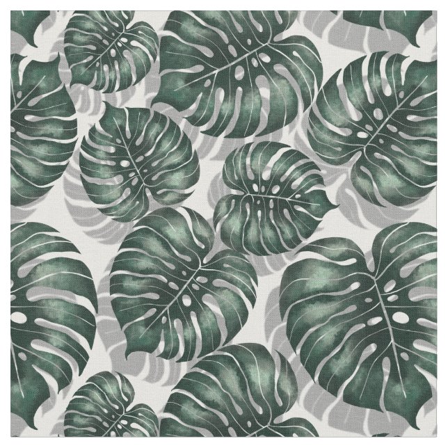 Tissu Feuilles tropicaux (Fermer)