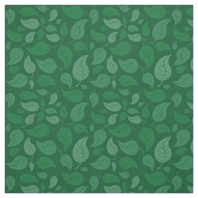 Tissu Feuilles verts (Échantillon)