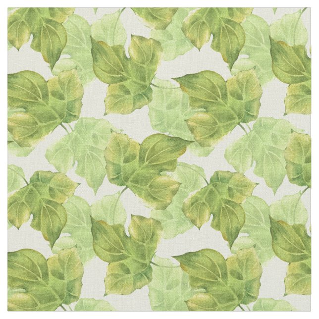 Tissu Feuilles verts 2 (Fermer)