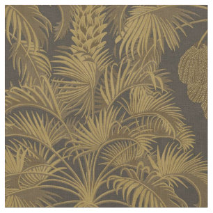 Tissu feuilles Vintages de palmiers à imprimés botaniq