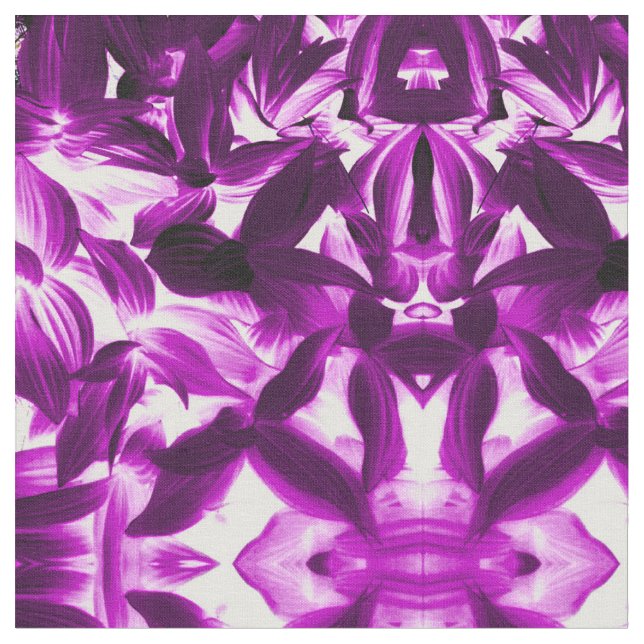 Tissu Feuilles violets (Fermer)