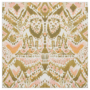 Tissu FIDE INSIDE INSIDE Lion Tribal Gold Peach Aquarell