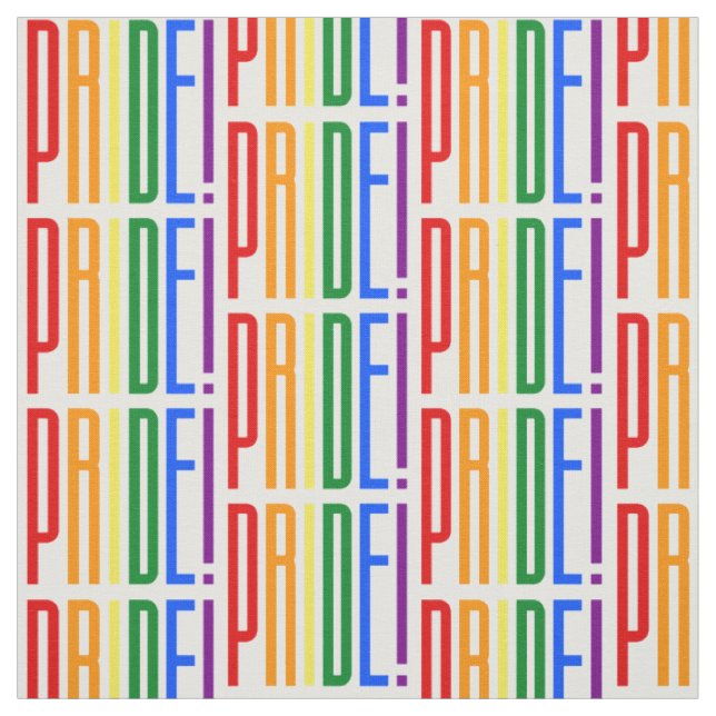 Tissu Fière ! Logo de typographie LGBT Rainbow Flag (Échantillon)