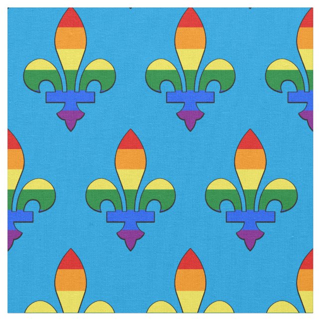 Tissu Fierté LGBT fleur de lis (Fermer)
