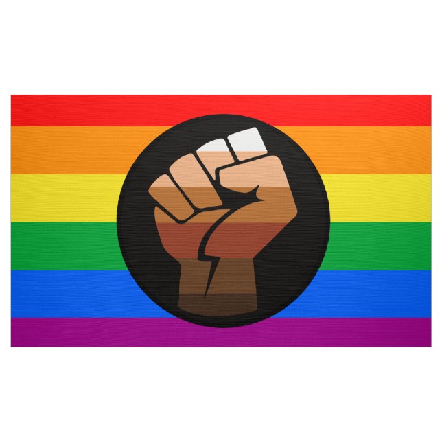 Tissu FIERTÉ LGBTQ (POC Fist Pride) (Yard)