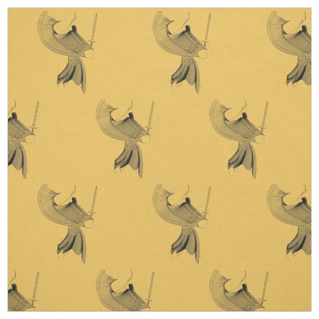 Tissu Figure Samurai numérique - Couleur arrière - plan  (Échantillon)