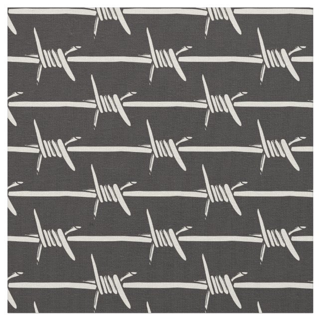 Tissu Fil de fer barbelé noir  (Fermer)