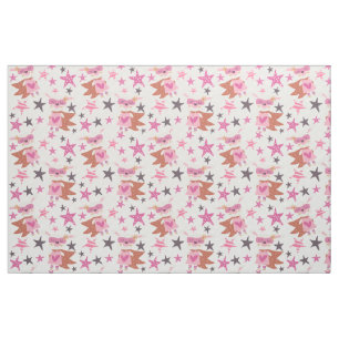 Tissu Fille Lapin Super Héros Fabric